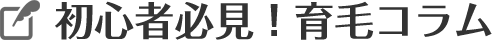 初心者必見!育毛コラム